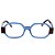 Óculos Receituário Robert La Roche Retrô Azul e Preto com Lentes de Apresentação - CA103C2 - Imagem 2