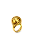 ANEL BOLA DOURADA GIO BERNARDES - Imagem 1