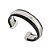 BRACELETE FINO URBAN POWER PRATA COM PRETO - Imagem 1