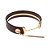 CHOKER COURO URBAN POWER DOURADO E VINHO - Imagem 2