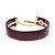 CHOKER COURO URBAN POWER DOURADO E VINHO - Imagem 1