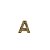 BOTTON LETRA A DOURADO - Imagem 1