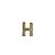 BOTTON LETRA H DOURADO - Imagem 1