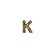 BOTTON LETRA K DOURADO - Imagem 1