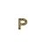BOTTON LETRA P DOURADO - Imagem 1