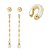 BRINCO KIT PÉROLA CHRISTAL DOURADO E PEROLA - Imagem 2