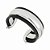 BRACELETE MEDIO URBAN POWER PRATA COM PRETO - Imagem 1