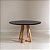 Mesa de jantar Redonda laqueada com vidro Base X 110cm - Imagem 3