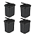 LIXEIRA RATTAN COM CLICK PRETA 4,5L NITRON - Imagem 3