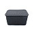CAIXA ORGANIZADORA RATTAN COM TAMPA CHUMBO 16L - NITRON - Imagem 1