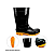 BOTA PVC CANO MEDIO S/FORRO PRETA SOLA AMARELA 37 - CRIVAL - Imagem 5
