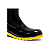BOTA PVC CANO MEDIO S/FORRO PRETA SOLA AMARELA 37 - CRIVAL - Imagem 3