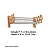 VARAL SANFONADO BAMBU C/ HASTES METALICAS NATURAL - SIMPLO - Imagem 3