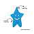 ESPONJA DE BANHO NATURAL FOFFS® ESTRELA FELIZ AZUL - AKORA - Imagem 3