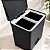 Lixeira de Pedal Dupla Preto 30L Trium OU - Imagem 3