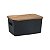 Caixa Organizadora 6l Plástica Tampa Acácia Oikos Preto - Imagem 1