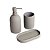 KIT 3 PCS BANHEIRO DE CERAMICA LUNAR - OIKOS CINZA CLARO - Imagem 1