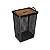 Cesto telado c/ tampa Label Madeira 49lt Arqplast - Imagem 1