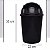 Lixeira Basculante Para Canto Jaguar 7.5L Preto - Imagem 2