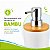 Porta Sabonete Liquido 430ml Branco Bambu Mimo Style - Imagem 2
