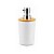 Porta Sabonete Liquido 430ml Branco Bambu Mimo Style - Imagem 1