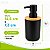 Porta Sabonete Liquido 430ml Preto Bambu Mimo Style - Imagem 4