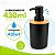 Porta Sabonete Liquido 430ml Preto Bambu Mimo Style - Imagem 3