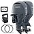 Parelha Motor de Popa Yamaha 200 HP QETX Cinza - 4 Tempos -  Rabeta 25 pol. - Faturamento INSCRIÇÃO ESTADUAL E PRODUTOR RURAL REGIÃO NORTE, NORDESTE E CENTRO-OESTE - Imagem 1