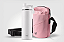 Kit garrafa térmica inox Facy 660ml white e bolsa Shoulder Bottle rosa - Imagem 1