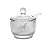 Açucareiro Com Colher E Tampa 200ml Pearl Bolinhas Em Cristal - Wolff - Imagem 1