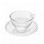 Conjunto 4 Xícaras De Chá De Cristal Com Pires Pearl 180ml - Wolff - Imagem 4