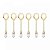 Conjunto De 6 Colheres De Café De Zamac Crystal Dourado 11cm - Wolff - Imagem 5