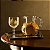 Conjunto 6 Taças Em Acrílico Palm Gold 500ml Decorativa - Wolff - Imagem 2