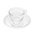 Conjunto 4 Xicaras De Café Cristal Com Pires Pearl 80ml - Wolff - Imagem 4