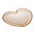 Prato Para Sobremesa Em Cristal Coração Pearl Âmbar 20x17cm - Wolff - Imagem 1