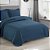 Kit Colcha De Cama Ilusion Favo Casal Com 3 Peças 220x240cm Azul Marinho - Camesa - Imagem 4