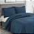 Kit Colcha De Cama Ilusion Favo Casal Com 3 Peças 220x240cm Azul Marinho - Camesa - Imagem 3