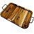 Bandeja Retangular De Madeira Teca Com Alças Para Servir 43x29cm - Le Requena - Imagem 5