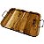 Bandeja Retangular De Madeira Teca Com Alças Para Servir 43x29cm - Le Requena - Imagem 1
