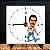 Relógio Azulejo Freddie Mercury Caricatura 15x15cm Mecânico - Imagem 2