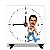 Relógio Azulejo Freddie Mercury Caricatura 15x15cm Mecânico - Imagem 1