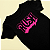 Body Bebê Algodão Rush Preto e Rosa - Imagem 3