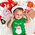 Body Bebê Algodão Papai Noel Ho Ho Verde - Imagem 2