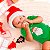 Body Bebê Algodão Papai Noel Ho Ho Verde - Imagem 3