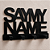 Porta-Chaves Decorativo Say My Name - 4 Ganchos de Metal  Preto - Imagem 1