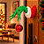 Braço Grinch Natalino 30 cm Decoração Porta Parede Enfeite Natal - Imagem 2
