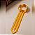 Marcador de Página Anel Dourado 3D – 12 cm - Imagem 2