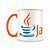 Caneca Linguagem Java color Laranja - Imagem 1