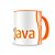 Caneca Linguagem Java color Laranja - Imagem 2