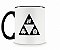 Caneca Legend Of Zelda Triforce Preta - Imagem 1